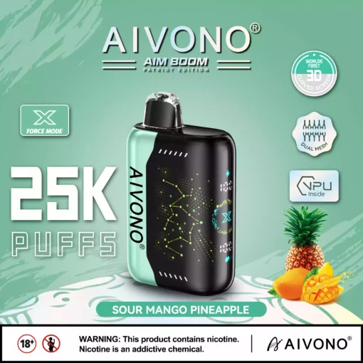 Aivono Aim Boom 25000 de pufuri de fabrică, vânzare cu ridicata cu nicotină scăzută, cu o varietate de arome pentru o experiență proaspătă de vaporizare 10