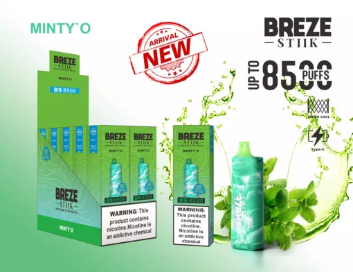 Breze Stiik BS 8500 Puffs Vapes descartáveis ​​diretos da fábrica com baixo teor de nicotina para atacado com diversos sabores 7 em escala