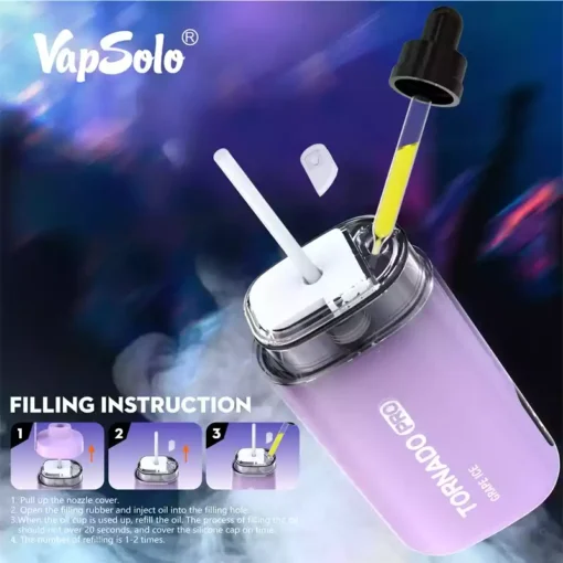 Factory Source Vapsolo Tornado Pro Puffs cu ridicata cu un nivel scăzut de nicotină cu o varietate de opțiuni de aromă pentru o experiență de vaping excepțională 8