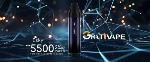 Grativape Esky 5500 Puffs alacsony nikotintartalmú nagykereskedelmi gyári forrásból (9)