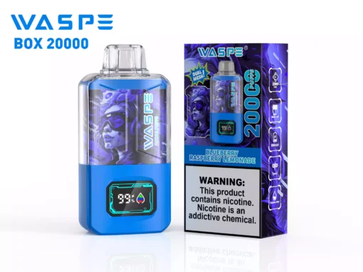 WASPE 20000 Puffs Dual Mesh Box Alacsony nikotintartalmú Nagykereskedelmi gyári forrásból, változatos ízekkel az új gőzölési élményért 2