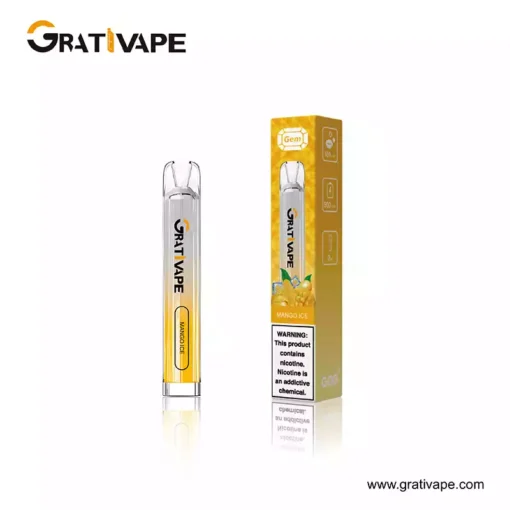 Hurtownia Grativape Gem 600 Puffs Jednorazowe Vape Wiele Smaków 9