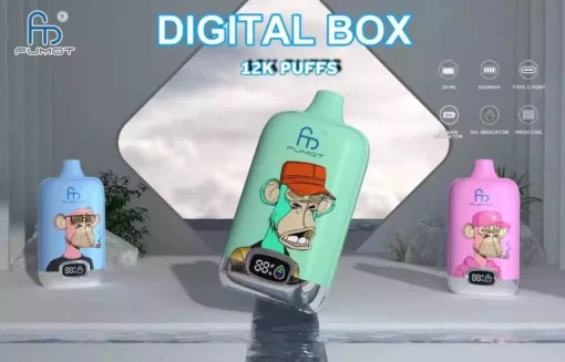 Fumot Digital Box 12000 Puffs 0235% Nikotingroßhandel, direkt ab Werk, mehrere Geschmacksoptionen für ein neues Geschmackserlebnis (1)