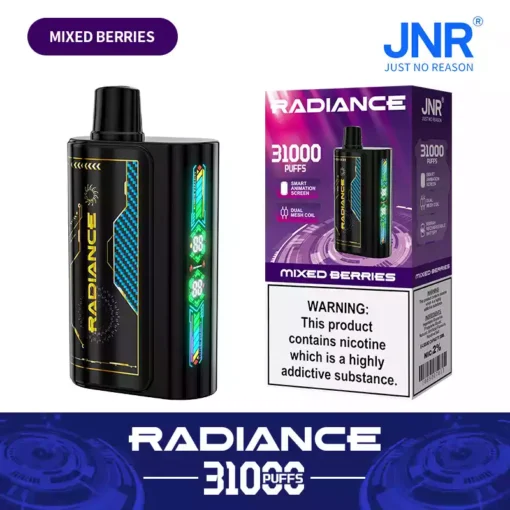 Premium JNR Radiance 31000 Puffs Smart Display Rechargeable Vape Wholesale Supply