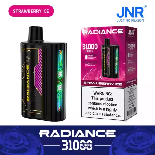 Premium JNR Radiance 31000 Puffs Smart Display Rechargeable Vape Wholesale Supply