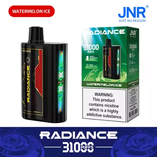 Premium JNR Radiance 31000 Puffs Smart Display Rechargeable Vape Wholesale Supply