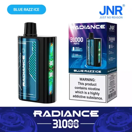 Premium JNR Radiance 31000 Puffs Smart Display Rechargeable Vape Wholesale Supply