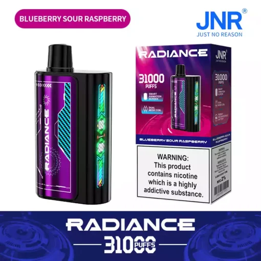Premium JNR Radiance 31000 Puffs Smart Display Rechargeable Vape Wholesale Supply