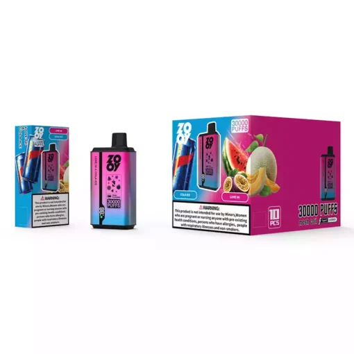 Premium ZOOY Twins 30000 Puffs Disposable Vape Wholesale Factory Source with 5 Percent Nicotine Dual Mesh Coil and Smart Screen TYPE C Rechargeable Design