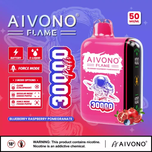 Top-Rated Aivono Aim Flame 30000 Puffs Rechargeable Disposable Vape Featuring a Smooth Nicotine Salt Taste