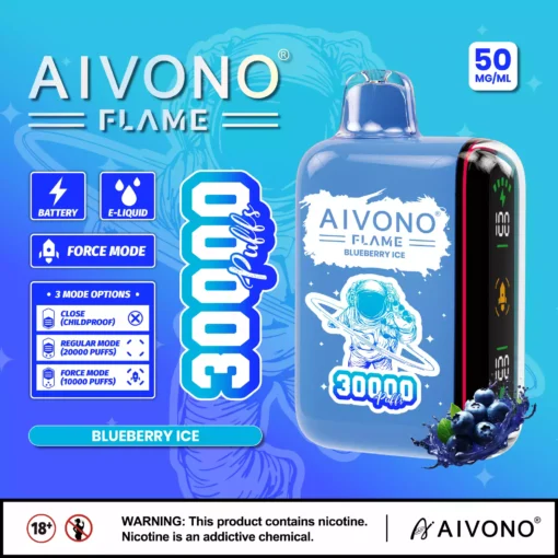 Top-Rated Aivono Aim Flame 30000 Puffs Rechargeable Disposable Vape Featuring a Smooth Nicotine Salt Taste