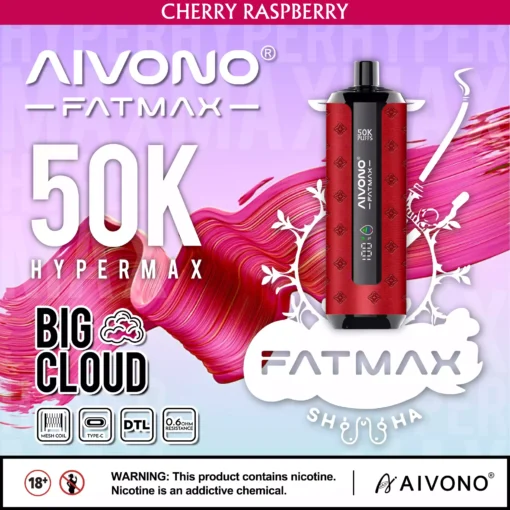 Top-Tier Aivono Aim Fatmax 50000 Puffs Rechargeable Disposable Vape with Fast Type C Charging