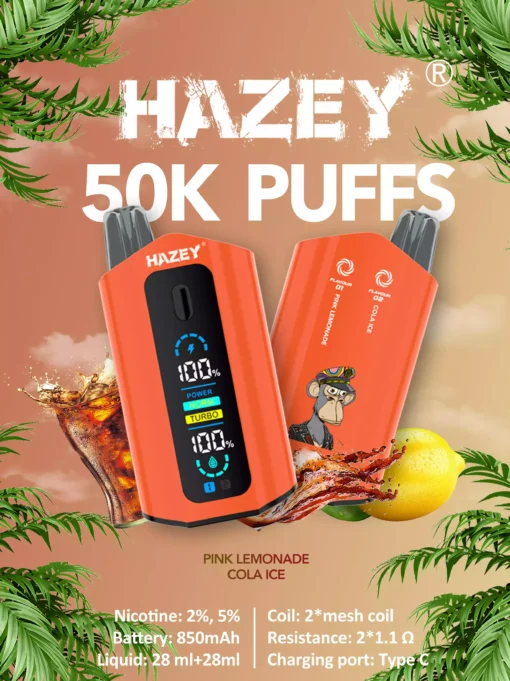 Best Quality Rechargeable E-Cigarettes Hazey D200 35K 50K Puffs with Dual Flavor Wholesale