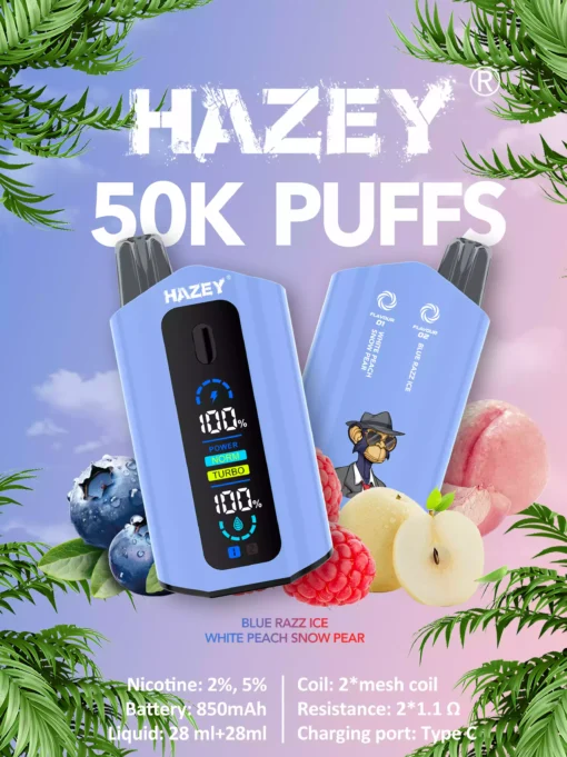 Best Quality Rechargeable E-Cigarettes Hazey D200 35K 50K Puffs with Dual Flavor Wholesale