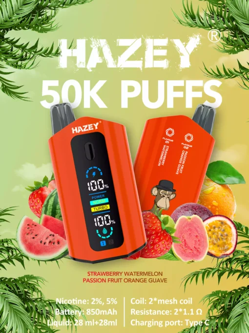 Best Quality Rechargeable E-Cigarettes Hazey D200 35K 50K Puffs with Dual Flavor Wholesale