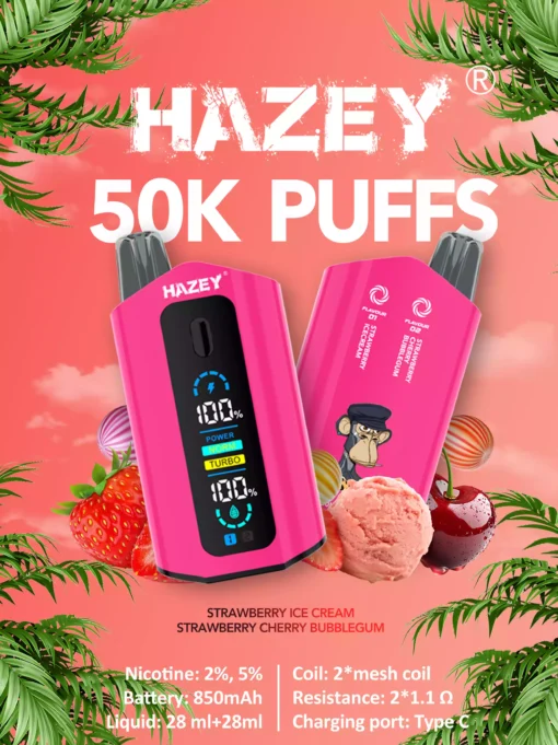 Best Quality Rechargeable E-Cigarettes Hazey D200 35K 50K Puffs with Dual Flavor Wholesale