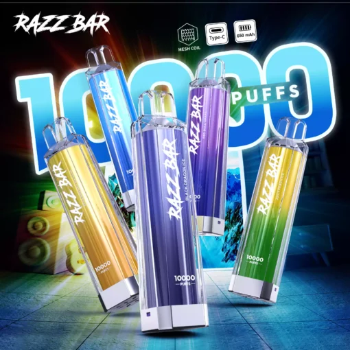 Best Value Razzbar Crystal 10000 Puffs Salt Nicotine Available In 2 Percent And 0 Percent