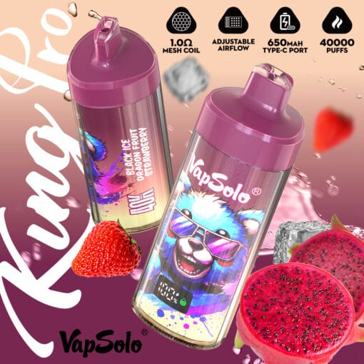 High Output Vapsolo KING PRO 40K Disposable with Mesh Coil and Compact Power Solution