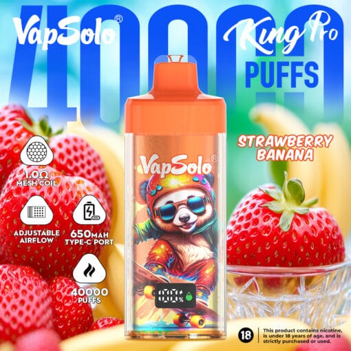 High Output Vapsolo KING PRO 40K Disposable with Mesh Coil and Compact Power Solution