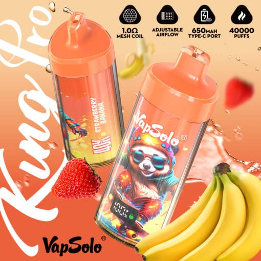 High Output Vapsolo KING PRO 40K Disposable with Mesh Coil and Compact Power Solution