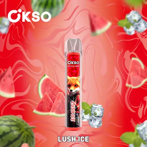 High Performance OKSO Crystal Bar 800 Puffs Disposable Vape with Advanced Mesh Coil and LED Illumination