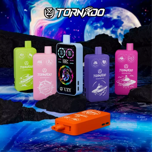 High Quality UZY TORNADO 30000 Double Flavors Disposable Vape Featuring Fast Type C Charging and Nicotine Variety