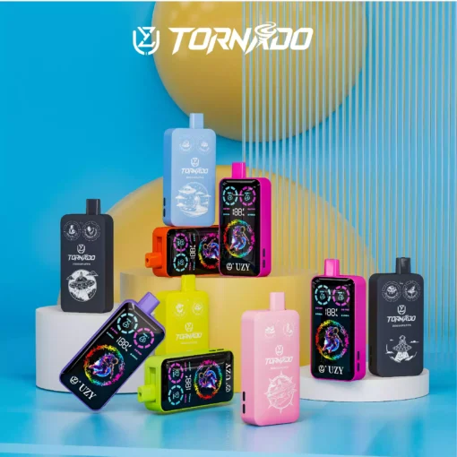 High Quality UZY TORNADO 30000 Double Flavors Disposable Vape Featuring Fast Type C Charging and Nicotine Variety