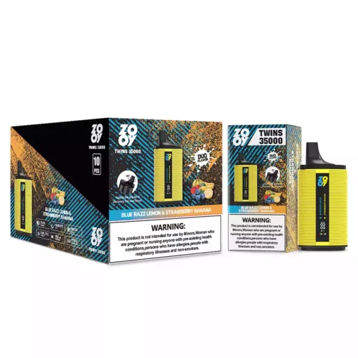 High puff count Zooy Twins 35000 Puffs disposable vape for dual flavor lovers