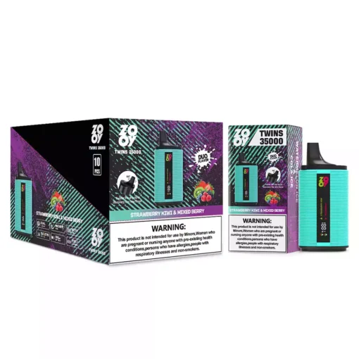 High puff count Zooy Twins 35000 Puffs disposable vape for dual flavor lovers