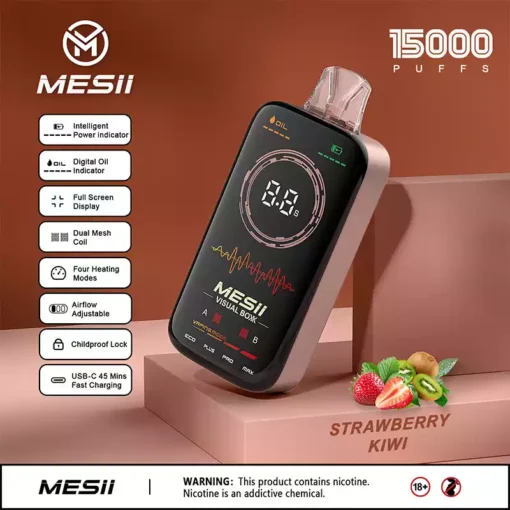 Powerful and Efficient Mesii Visual Boxx 16000 Puffs Disposable Vape with Type C Charging