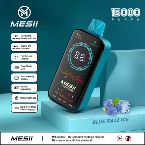 Powerful and Efficient Mesii Visual Boxx 16000 Puffs Disposable Vape with Type C Charging