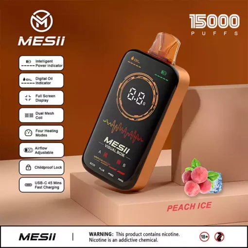 Powerful and Efficient Mesii Visual Boxx 16000 Puffs Disposable Vape with Type C Charging