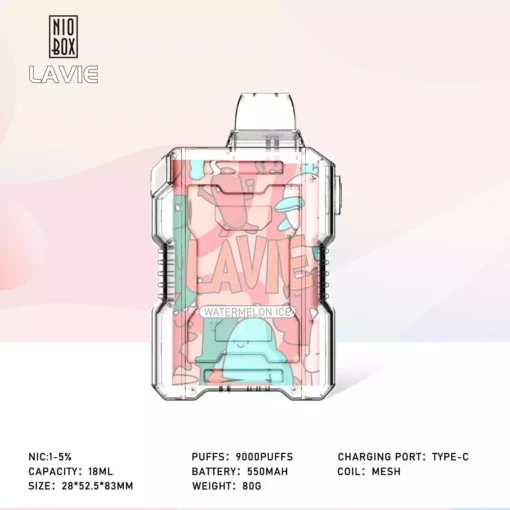 Bulk Disposable Vape Lavie Nio 9000 Puffs with OEM 2 Percent and 5 Percent Nicotine Strength
