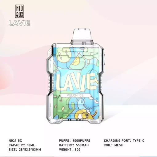 Bulk Disposable Vape Lavie Nio 9000 Puffs with OEM 2 Percent and 5 Percent Nicotine Strength