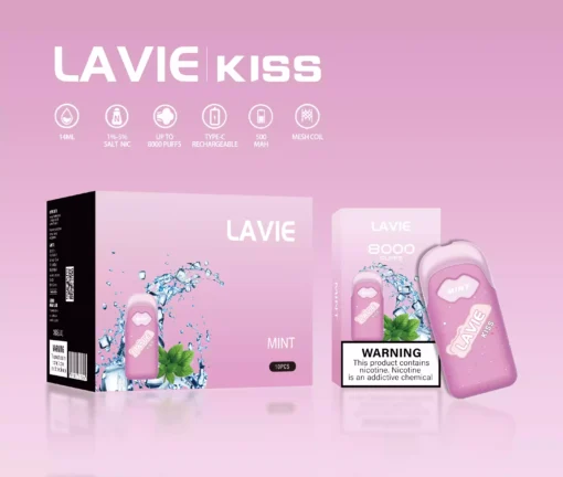 High Quality LAVIE KISS 8000 Puffs Disposable Vape Pen with Type C Charging and Salt Nicotine 8 scaled