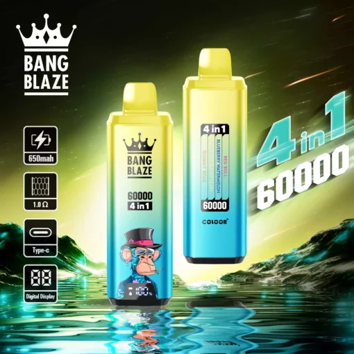 Quality Bulk BANG BLAZE 60000 DSK050 Disposable Vape Pen with Type C and Large E Liquid