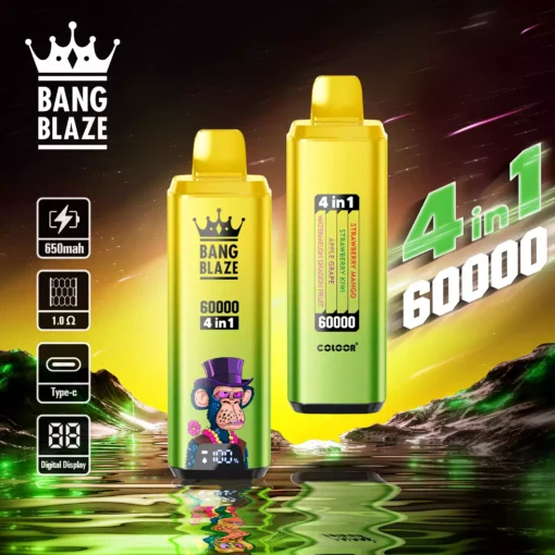 Quality Bulk BANG BLAZE 60000 DSK050 Disposable Vape Pen with Type C and Large E Liquid