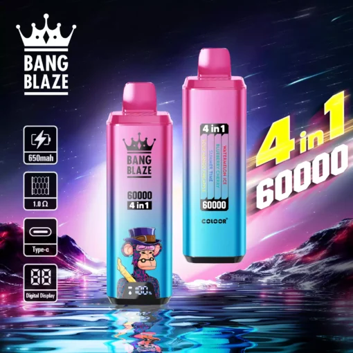 Quality Bulk BANG BLAZE 60000 DSK050 Disposable Vape Pen with Type C and Large E Liquid