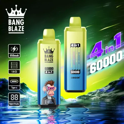 Quality Bulk BANG BLAZE 60000 DSK050 Disposable Vape Pen with Type C and Large E Liquid