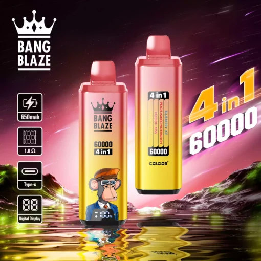Quality Bulk BANG BLAZE 60000 DSK050 Disposable Vape Pen with Type C and Large E Liquid