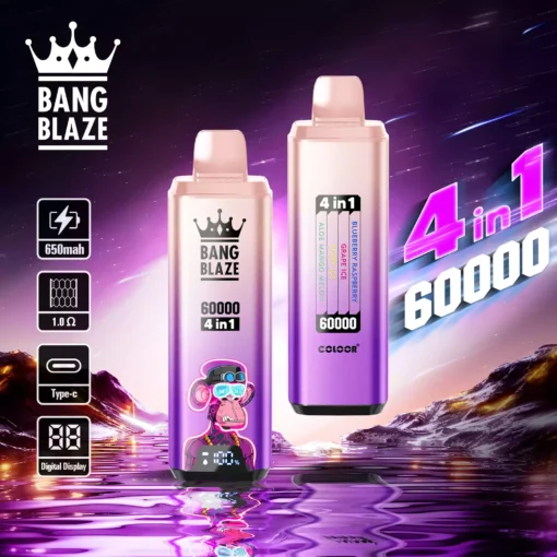 Quality Bulk BANG BLAZE 60000 DSK050 Disposable Vape Pen with Type C and Large E Liquid