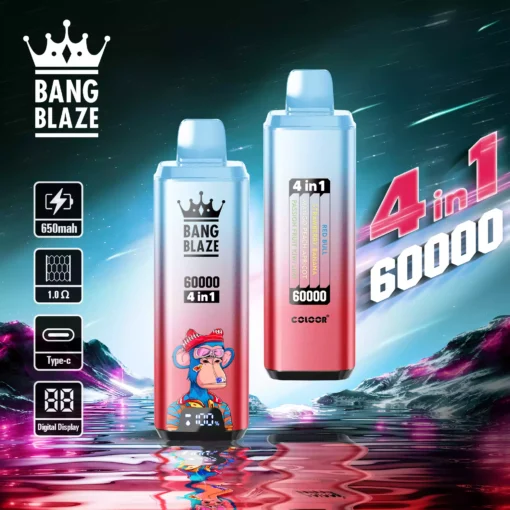 Quality Bulk BANG BLAZE 60000 DSK050 Disposable Vape Pen with Type C and Large E Liquid