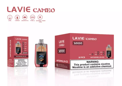 Quality Guaranteed LAVIE CAMEO 30000 Puffs Vape with Dual Mesh Coil and MI Trigger