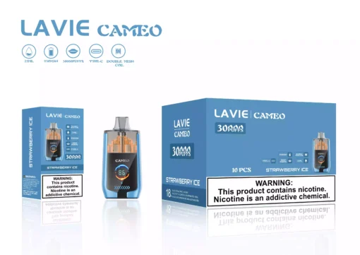 Quality Guaranteed LAVIE CAMEO 30000 Puffs Vape with Dual Mesh Coil and MI Trigger