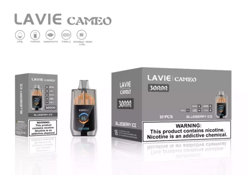Quality Guaranteed LAVIE CAMEO 30000 Puffs Vape with Dual Mesh Coil and MI Trigger