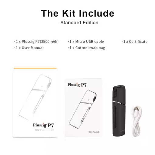Quality Wholesale Heat Not Burn Pluscig P7 Device Featuring 3350mAh Battery and Precise Temperature Control
