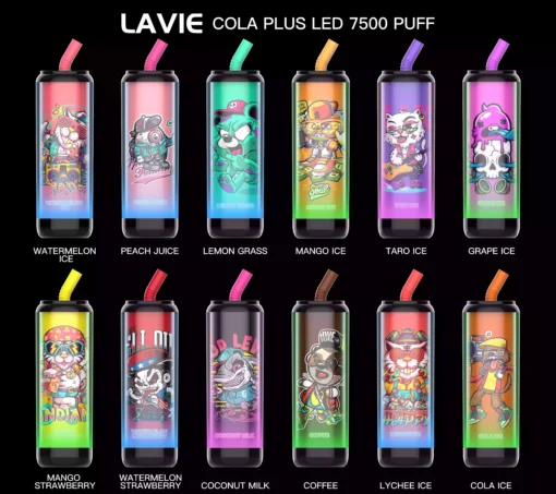Top Grade Disposable Lavie Cola Plus 7500 Puffs with OEM Backing for Distributors