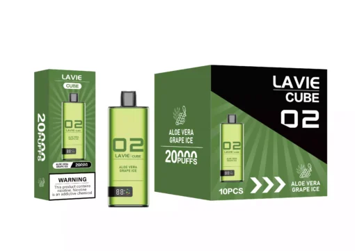 Wholesale High Quality LAVIE Cube 20000 Puffs Disposable Vape Featuring Dual Mesh Coil and Type C Charger